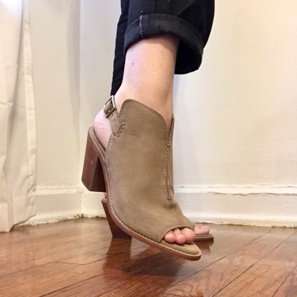 Frye courtney sling block heel open toe